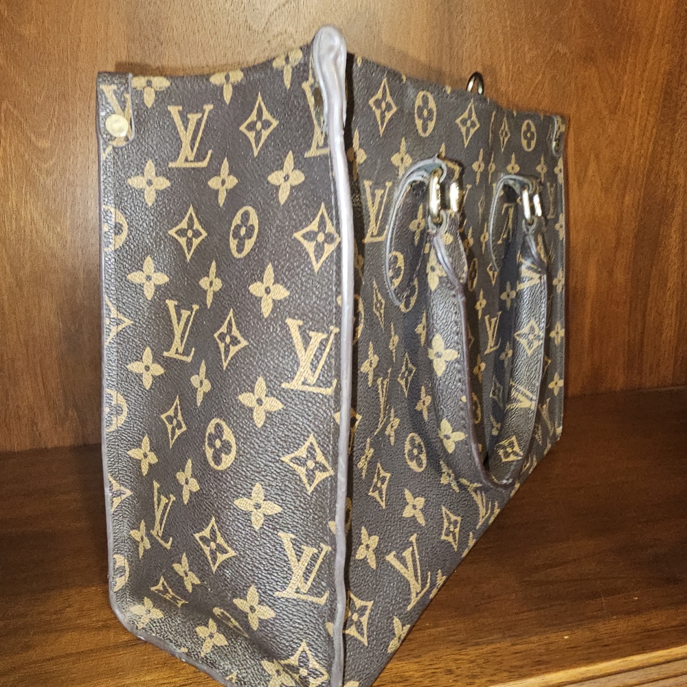 Louis Vuitton Monogram Tote in Dark Brown and Tan - Picture 3 of 8